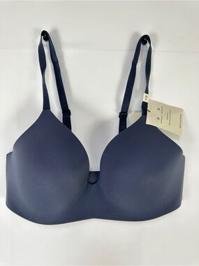 Calvin Klein Wirefree T Shirt Bra Blue Microfiber 34D
